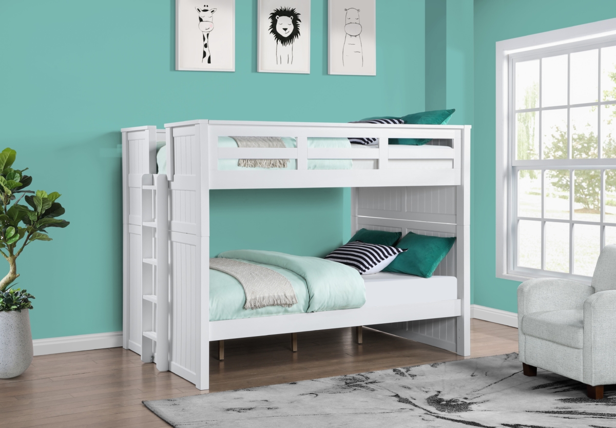 Queen over Queen Beadboard Bunk Bed