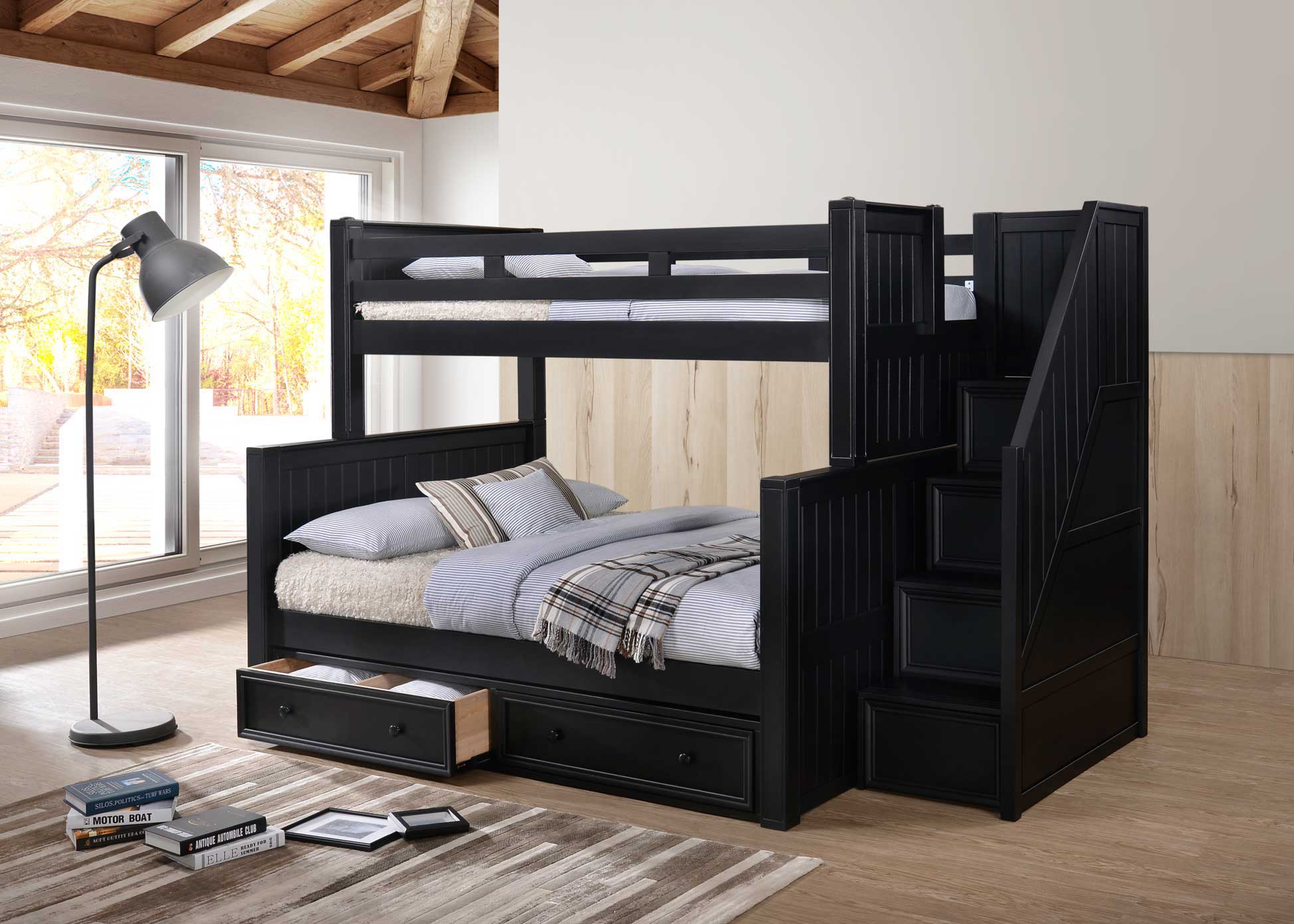 twin over full bunk bed with mattress included